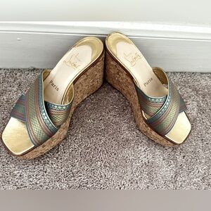 AUTHENTIC Christian Louboutin platform sandals